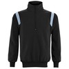 ADAMS USA Umpire Long Sleeve Pullover Jacket, Black/Powder Blue, X-Large