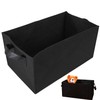 Astro Felt Planter, Large, Cuboid Shape, Black, Non-woven Fabric, Pot,