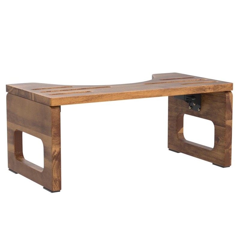 BLUEWEST Foldable Poop Stool, Acacia Wood Toilet Stool for Potty