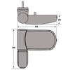 UPVC Door Flag Hinge Avocet MT3D Mini Triad Adjustable For