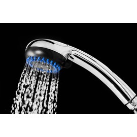 Ridder 091220 shower head, 3 various settings, approx.208 x 70 mm, Lima, chrome, incl. gasket