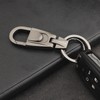 AIXUAN Zinc Alloy and Black Leather Keychain, 2 Keys Rings,Comes