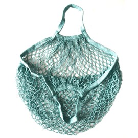 Pack of 5 Cotton Mesh Shopping Bags, Reusable Cotton Mesh Tote, Washable Cotton Mesh, for Travel, Camping, Picnic, Shopping, Storage, Cream, cream-coloured