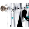 JESTRONRY Mid Century Style Valance Curtain,Black Cat Modern Abstract Geometric