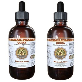 HawaiiPharm Quina (Cinchona officinalis) Liquid Extract, Tincture, Herbal Supplement, Made in USA, 2x4 fl.oz
