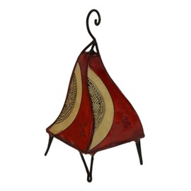 Henna Lamps & Sconces Moroccan Hand Made Leather lamp Henna Tattoo African Red Beige