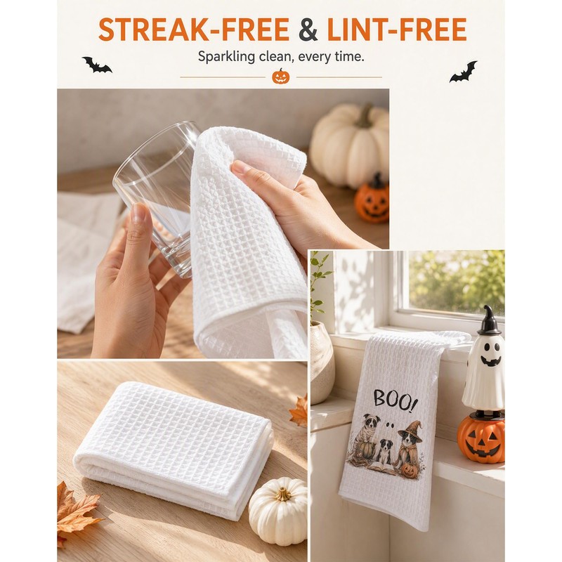 Halloween Dog Kitchen Towel, Gifts for Border Collie Lovers-B10