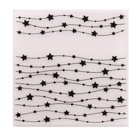 Carpeta de plástico con diseño de estrellas para álbumes de recortes, bricolaje, álbumes, tarjetas, plantillas, carpetas de plástico
