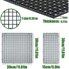LINLAN 4 Pieces 11.8x11.8in (30X30cm) Aquarium Grid Plastic, Fish Tank Divider, Egg Crate for DIY Filtration and Bottom Protection in Aquascaping (White-No Accessories)