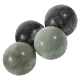 COHEALI Yin Yang Baoding Meditation Balls Marble Chinese Sound Balls Jade Hand Massage Balls Exercise Balls Massage Ball Health Pack of 4
