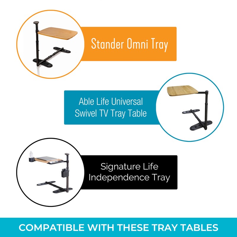 Stander Cup Holder Accessory for Omni Tray, Black (Eligible for