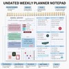 Weekly Planner Notepad, Undated Weekly To Do List Pad 52