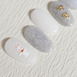 Snowdoll Handmade Nail Tips - Almond Midi / 스노우돌 수제네일팁 - 아몬드미디
