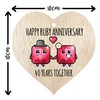 40th Wedding Anniversary Plaque Gift for Husband Wife - 40