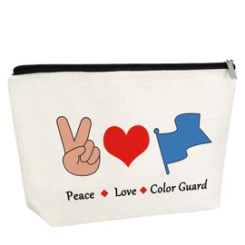 For Color Guard Gift Makeup Bag For Color Guard Team Cosmetic Bag Girls Inspirational Gift Funny Birthday Gift for Color Guard Team Teens Daughter Zipper Travel Pouch Gift for Color Guard Coach