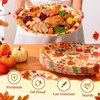 50 PCS Thanksgiving Oval Paper Plates Disposable, Fall Paper Plates,