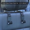 Amooca Headrest Hooks for Car Adjustable 4 Pack Vehicle Seat