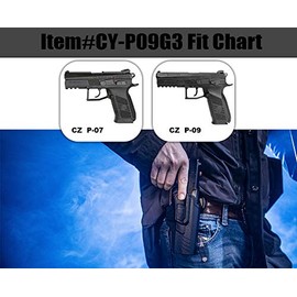CYTAC Left Hand Level II Tactical Security Gun Holster | Fits CZ P-07, P-09 | R-Defender G3 Series | CY-P09G3L