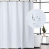 Extra Long Shower Curtain with 96 Inch Height, Waffle Weave