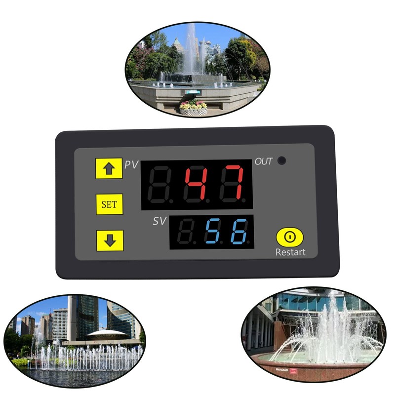 AITIAO 2Pcs Timer Delay Relay DC 12V 20A Programmable Digital