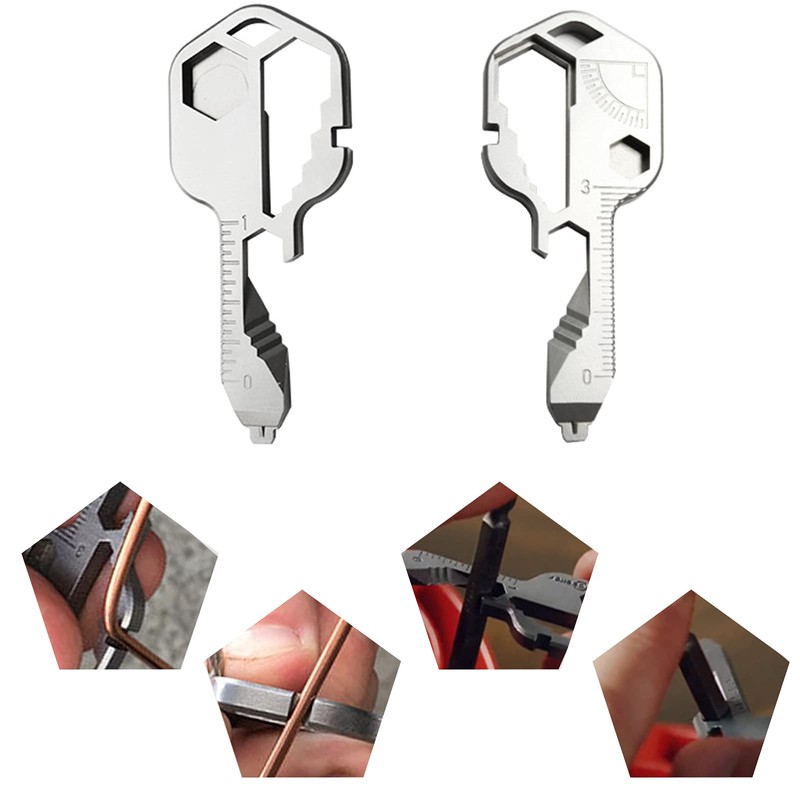 24 in 1 Multifunction Tool Key Tool, Portable Stainless Steel