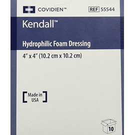 Kendall Copa Hydrophilic Foam Dressing - 4x4" Box of 10 - KND55544_BX