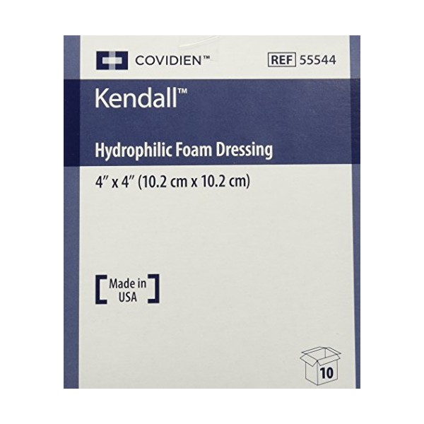 Kendall Copa Hydrophilic Foam Dressing - 4x4" Box of 10 - KND55544_BX
