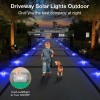 T-SUN 4Pcs Solar BLUE LED Deck Lights Path Garden Pathway