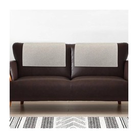 Headrest Cover for Recliners Couch Head Rest Covering Sofa Headrest Protector Chair Arm Rest Cover for Recliners Slipcover for Furniture Black Recliner Head Cover (Linen Gray 2PCS)