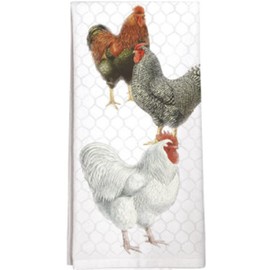 Mary Lake-Thompson Montgomery Street SLTT242 Chicken Trio Cotton Flour Sack Towel, 30 Inches