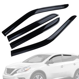 Window Visors Rain Guards Fit 2016, 2017, 2018, 2019, 2020, 2021, 2022, 2023 Nissan Maxima Side Window Deflectors Vent Shades Sun Visors Tape-On Mugen Style 4PCS