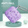 DXITROMI Compatible with Airpods Case - Flower Engraved Silicone Case