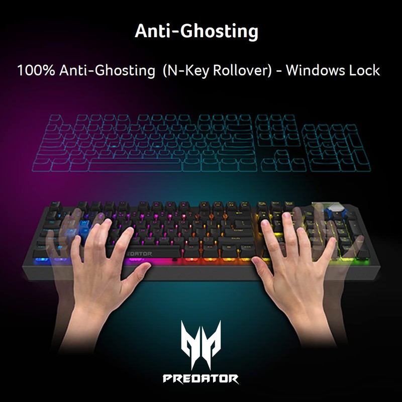 acer Predator Aethon 700 Gaming Keyboard:Clicky or Linear-Your Choice|Per-Key 16.8M