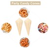 TOYANDONA 50pcs Disposable Wood Cones, Wood Tasting Cones Serving Cones