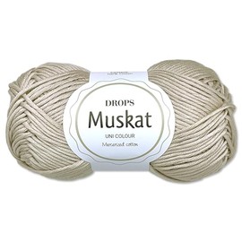 Frida's Wollhaus Drops 50 g Nutmeg Cotton Knitting Crochet Wool Yarn Mercerised 45 Colours (61 | Light Beige)