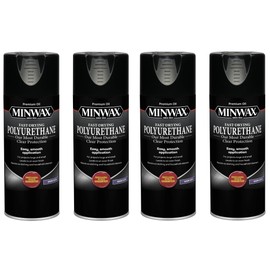 Minwax 33060000 Fast-Drying Polyurethane Aerosol, 11.5 Ounce, Satin 4 Pack