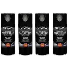Minwax 33060000 Fast-Drying Polyurethane Aerosol, 11.5 Ounce, Satin 4 Pack