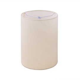 Wellmet CreamWhite 6"x 6"x10" Lampshade, No Assembly Required, Classic Modern Lamp Shade for Table Lamp, Bedside Lamp, Floor Lamp, Fabric Drum Lampshade, Spider Fitter