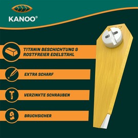 kanoo® Robotic Lawnmower Blade, 18 x Titanium Replacement Blades for Bosch Indego Lawn Robot - Premium Robotic Lawnmower Blades Lawn Mower Robot Replacement Blades with Improved Concept