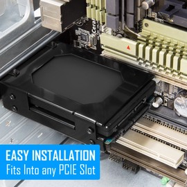 Kingwin SSD Mounting Bracket for PCI, 2 x 2.5 Inch SSD to PCI Internal Hard Drive Mounting Kit. Convert Any 2 x 2.5” SSD Into One PCI Slot, Mounting Screws Included, Quick & Easy Installation
