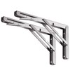 YUMORE Folding Shelf Bracket 14",Heavy Duty Stainless Steel Collapsible Shelf-Bracket