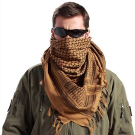 ANKOMINA Military Tactical Desert Hijab Scarf Muslim Headscarf Islam Arab Keffiyeh Head Neck Scarves Wrap for Men and Women