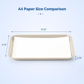 JMU Dental Plastic Trays 13.25" X 9.75" Autoclavable Procedure Flat Trays for Instruments, Size B, Beige