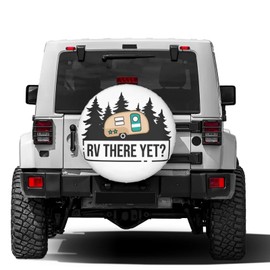 Delerain RV There Yet Spare Tire Cover for RV Jeep Trailer SUV Truck and Many Vehicle, Wheel Covers Sun Protector Waterproof (15 Inch for Diameter 27"-29")