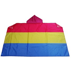 AZ FLAG - Pansexuality Flag - 150 x 90 cm - Omnuality Cape - Pansexual 100% Polyester with Integrated Sleeves - Body Flag High Quality - 80 g