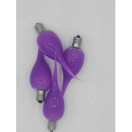 Filament Silicone Light Bulb by On The Bright Side, LED 1 watt / 10 watt Equivalent Candelabra Base (e12/c7) - Pack of 4 (Light Purple)