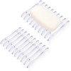2 Pcs Plastic Bar Soap Holder Soap Tray Non-Slip Soap
