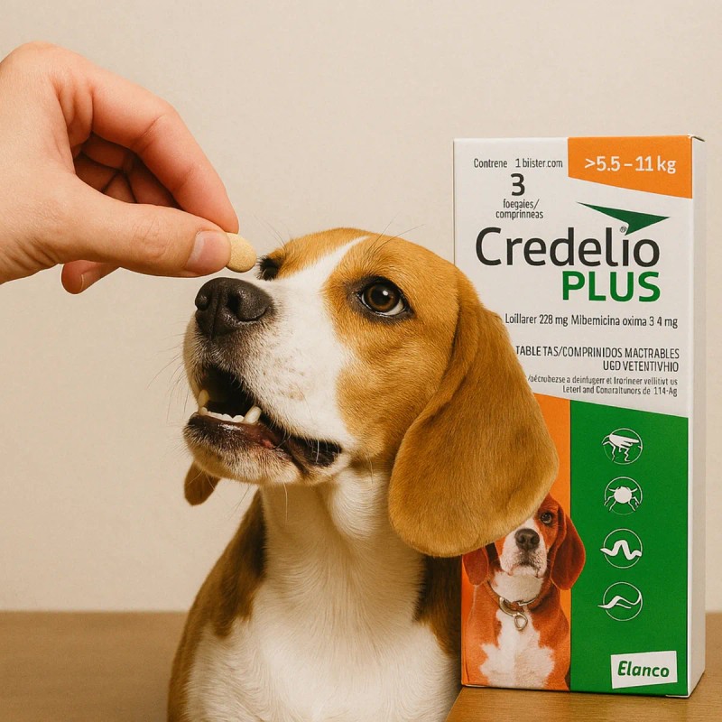 Desparacitante Para Perros 5.5 A 11kg 3 Tabletas Masticable