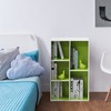 Furinno Luder Bookcase / Book / Storage , 5-Cube, White/Green