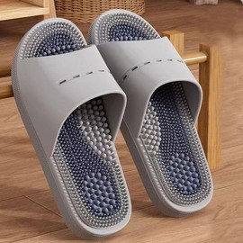Non-Slip Anti-Noise Acupressure Indoor Slippers Soft Massage Home Slippers Slippers Navy 40-41 2ea